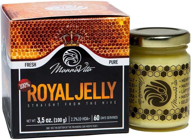 100 % rå bidrottninggelé (royal jelly) 2,2 % 10-HDA